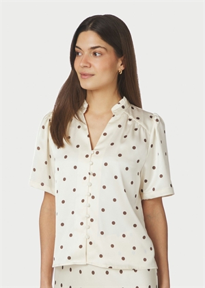 Torana dotted bluse Creme Neo Noir 